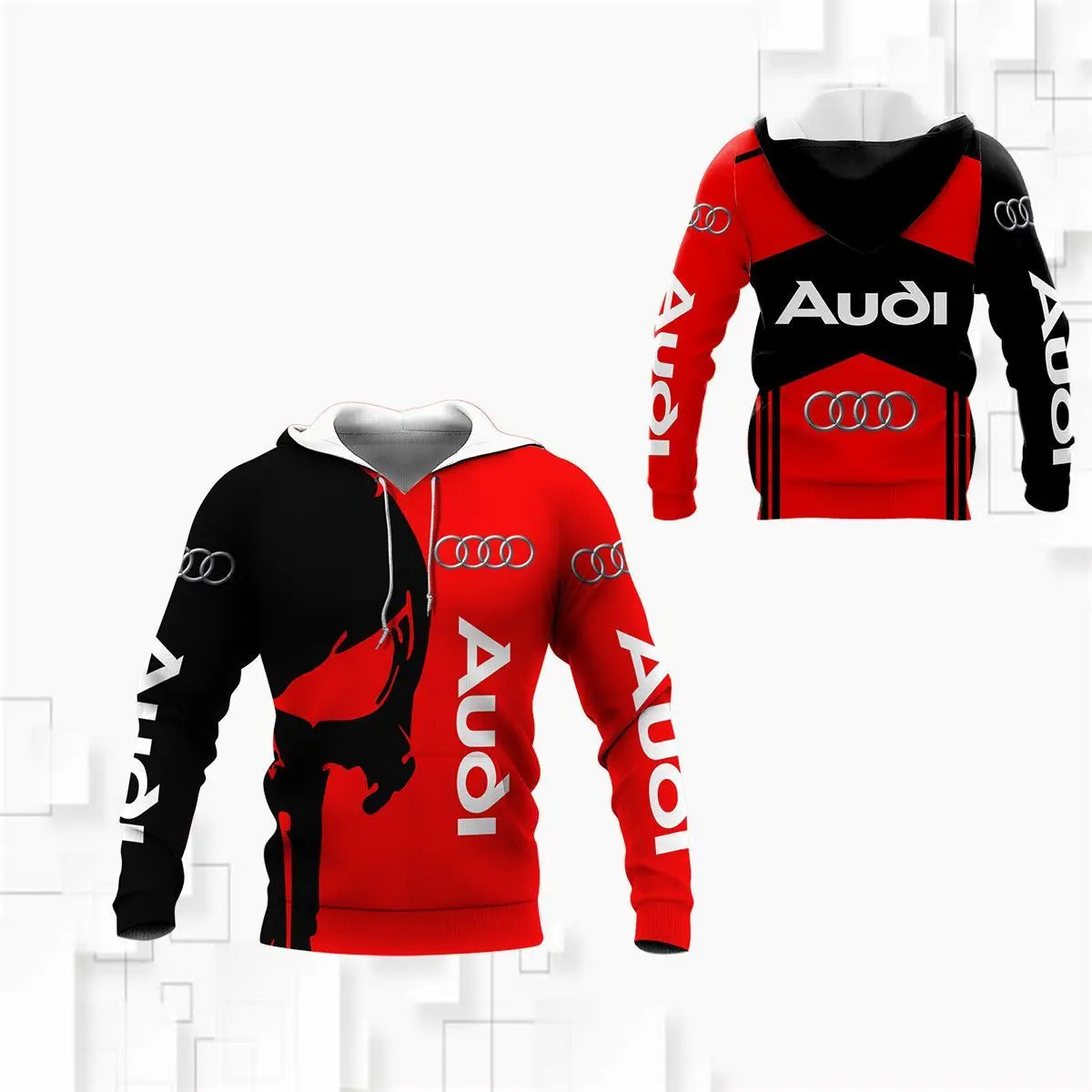 Audi Autumn and Winter Best-selling Adult Hoodie 3D Printing Breathable and Comfortable Men's Sports and Leisure Hoodie MOTO