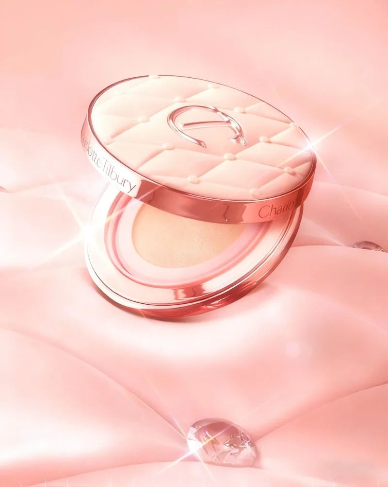 Charlotte Tilbury Shimmer Makeup Air Cushion Lightweight Moisture Oil Control Two Color Heart Shape Powder Blusher Unique Design