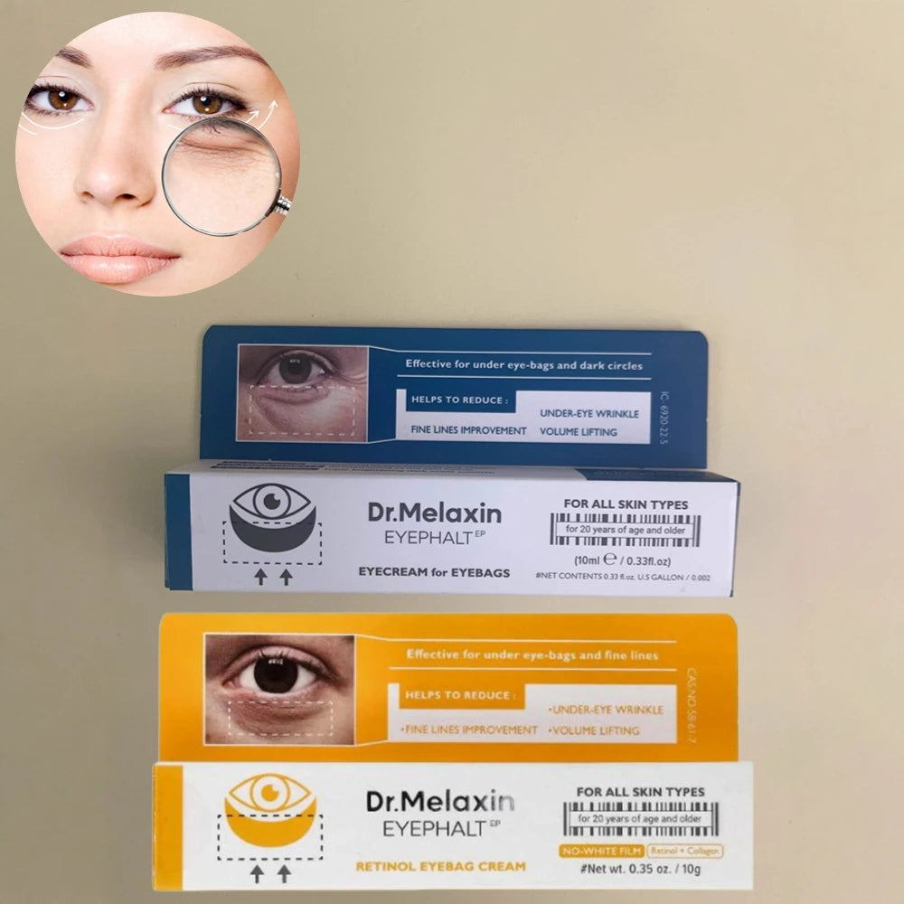Dr. Melaxin Retinol Firming Eye Cream  Fades Fine Lines Anti-Puffiness Eliminate Eye Puffiness Brightening Smoothing Eye Care