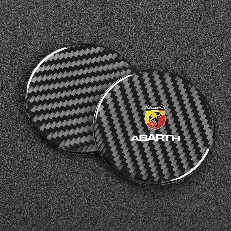 2PCS Car Water Coaster Cup Mat Bottle Holder Anti-slip Waterproof Interior For Fiat Abarth 595 Abarth 500 abarth 124 spider