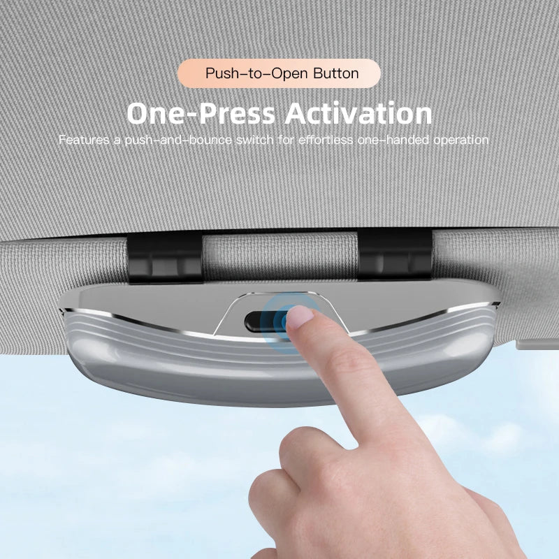 Car Sun Visor Glasses Case Sunglasses Storage Gift Box Accessories For Toyota Crown GR Corolla Camry Prado Aygo Cruiser CHR Rav4