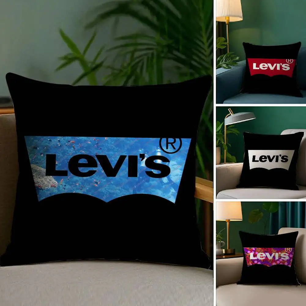Luxury L-LEVisS Pillow Case Sofa Living Room Bedroom Double-sided Printing Square Cushion Nap Time Cushion Cover