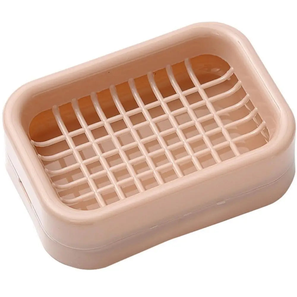 Double Layer Soap Dish Bathroom Dish Plate Case Plastic Drain Soap Box Home Travel Soap Holder Container Portable Soap Rack