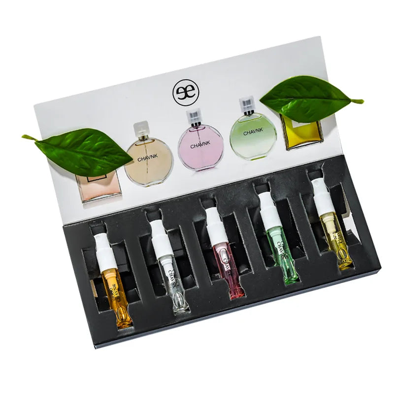 5*3mlWomen's Perfume Set Original Fresh Long-Lasting Floral Fragrance Eau De Toilette Gift Box Five-Piece Plant-Based Collection