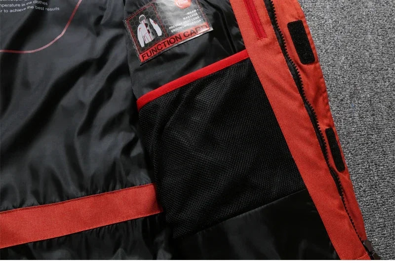 Men's Outdoor Mountain Ski Jacket Windproof Snow Costume Sports Snowboard Clothing Winter Warm Down Ski Suit Men