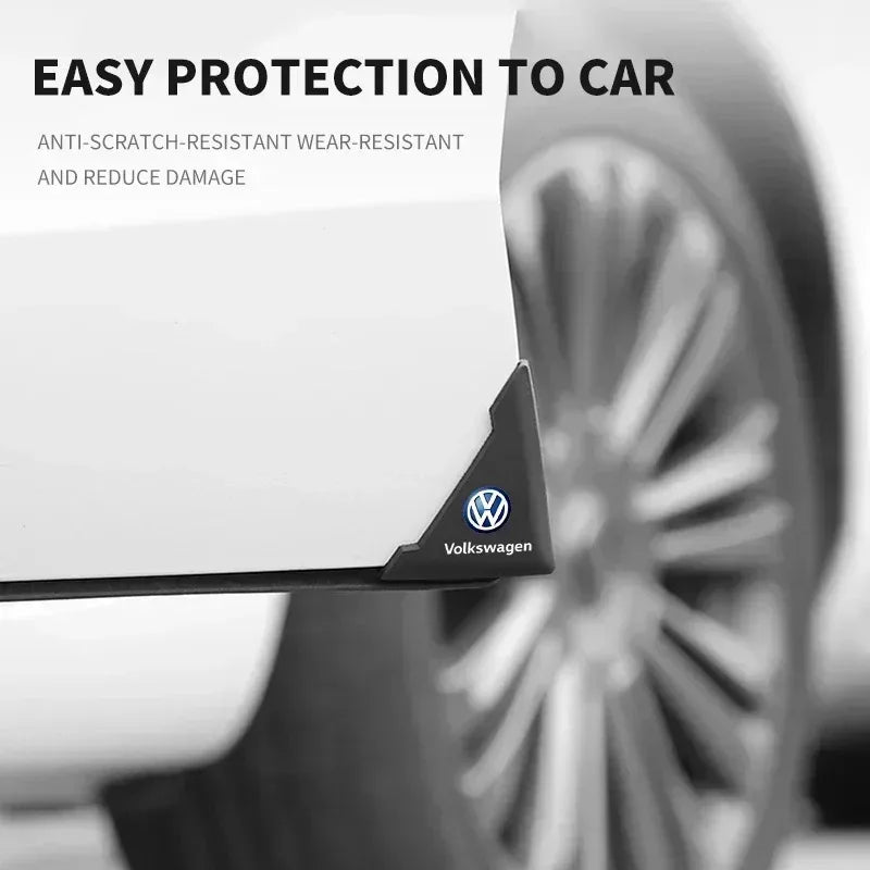 2Pcs Car Door Corner Cover Bumper Anti-scratch Protector For Volkswagen TSI TDI R32 MK4 GTI Golf Polo Tiguan Passat Jetta Touran