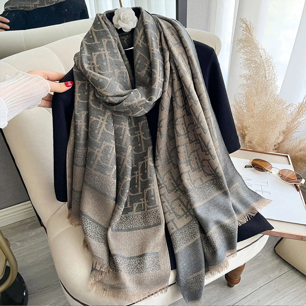 2025 Ladies Muslim Hijab Golden Thread Scarves Spring and Autumn Sun Protection Decoration Shawl Foulard Wrap Headscarf Scarf