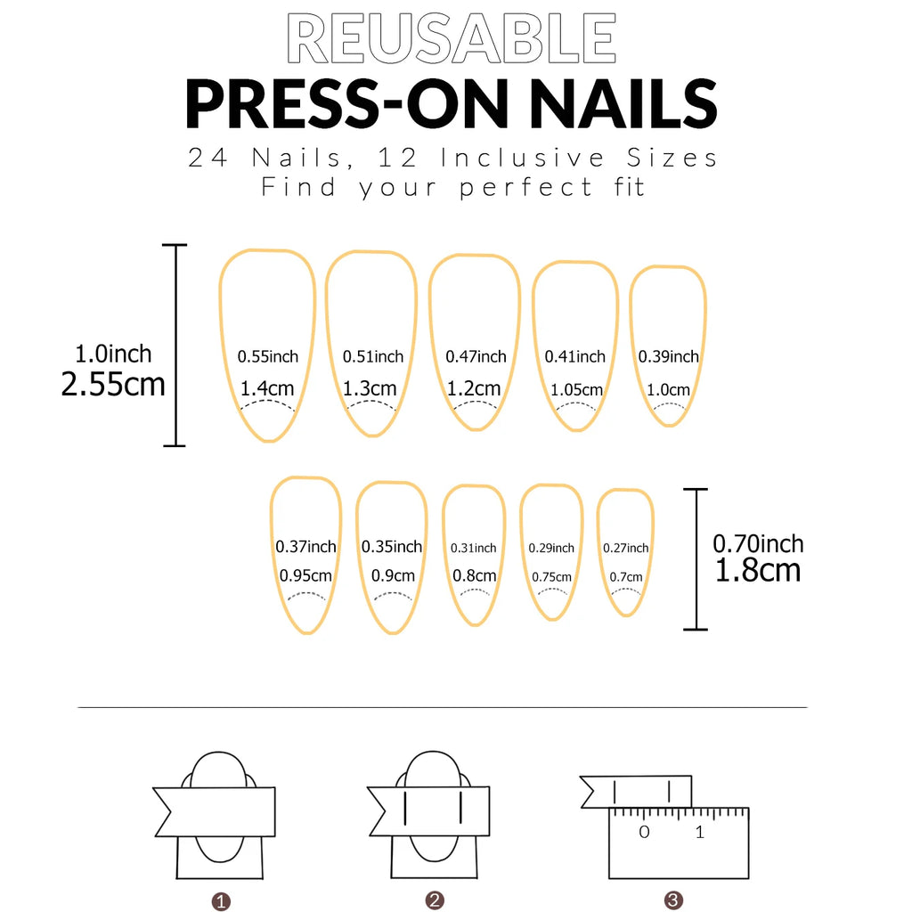 120PCS Press White French Edge Almond False Nails Reusable Acrylic False Nails Whitening Nail Art, Daily Wear Diy