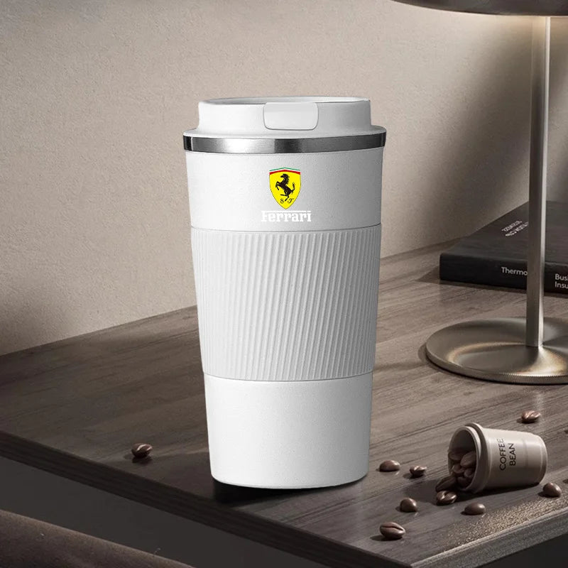 F1 Ferrari Car Emblem Stainless Steel Thermals Mug Coffee Water Cup For Ferrari Roma 488 Portofino F8 Roma Spider SF90 Superfast