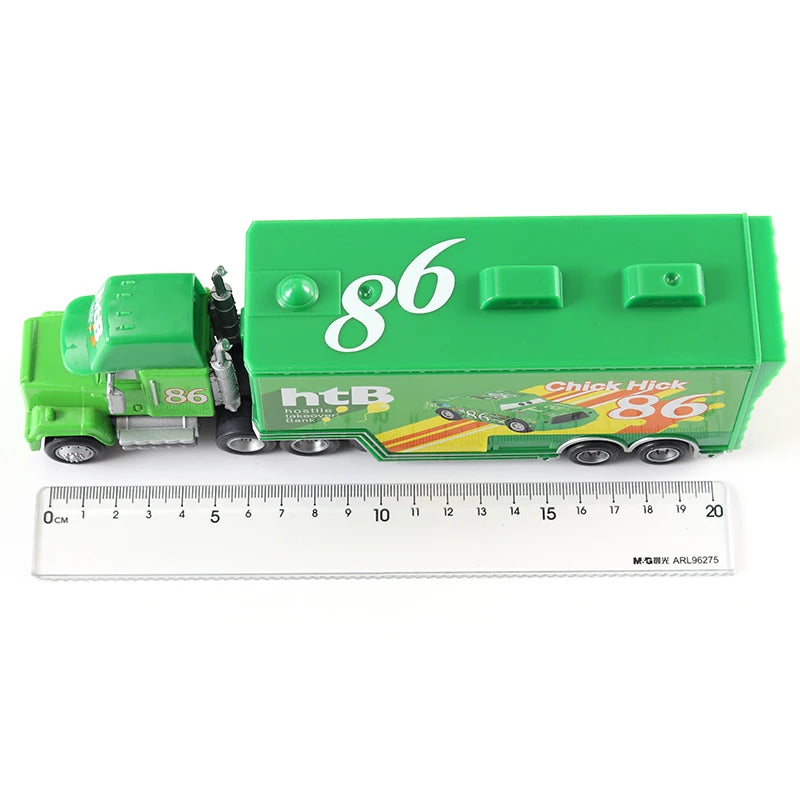 Disney Cars Figures Mack Truck Lightning McQueen Racing 1:55 Die Cast Model Children Mini Vehicle Toys Collection Birthday Gifts