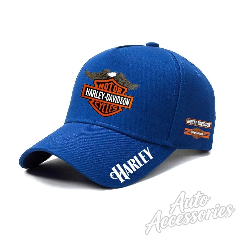 For Harley Davidson PA1250 Fashion Motorcycle Print Baseball Hat Summer Outdoor Sport Casual Hat Adjustable Racing Sunscreen Hat