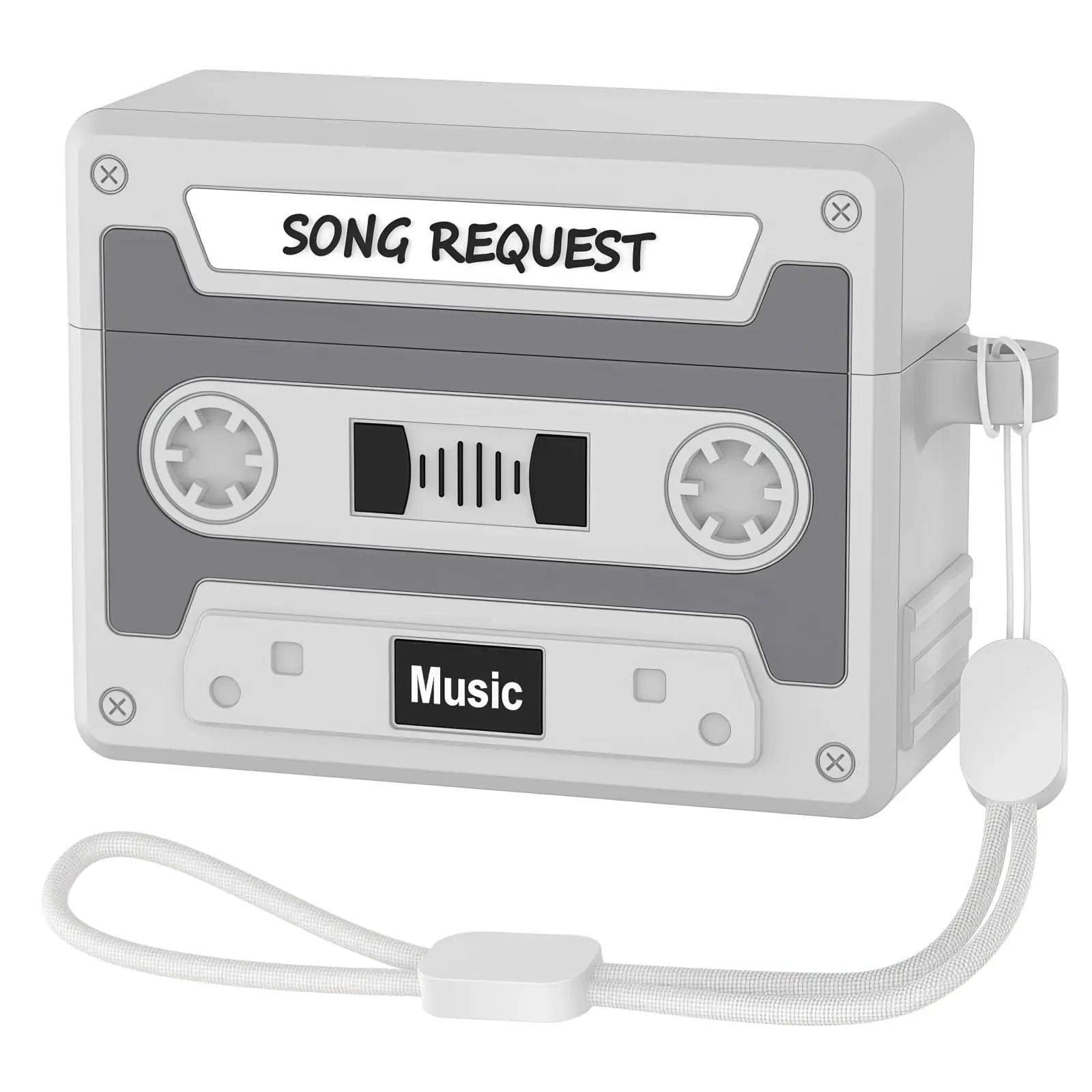 Retro Cassette Case For AirPods Pro 3 (2025) with Rope Soft Silicone Earphone Shockproof Protective Case Cover For AirPods Pro 3
