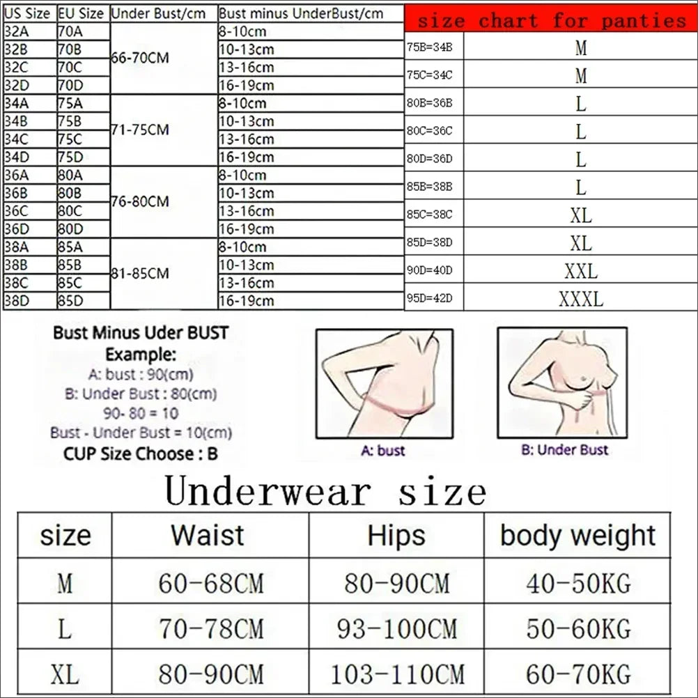 2025 New V Women's Sexy S Lingerie Set Heart Pattern Trim Stretchy Breathable underwear Set Lace Bralette Bra and Panty Set