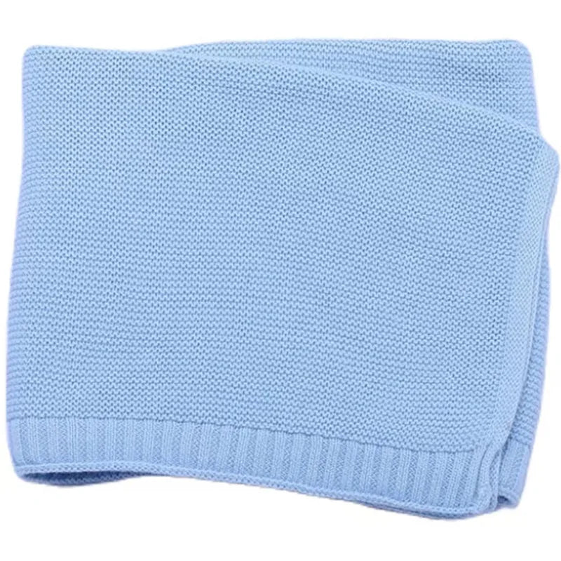 Personalized Embroidered Name Knitted Cotton Blanket Stroller Cover Kids Nap Blanket for Newborn Baby Shower Gift