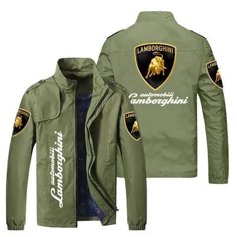 Fashion Printed  Stand-up Collar Casual Jacket Men's Windproof Top For Lamborghini Urus Huracan Aventador Premium Accessories