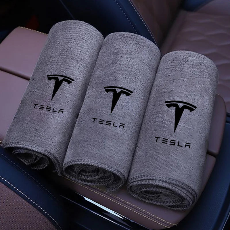 High Quality Microfiber Car Wash Towel Drying Cloth Cleaning Towel for Tesla Model 3 Model Y Model S X SpaceX Cybertruck Juguete