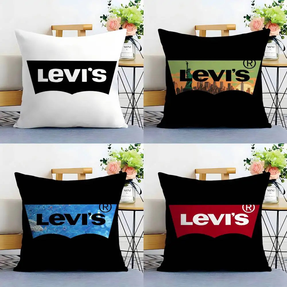 Luxury L-LEVisS Pillow Case Plush Fabric Soft Double Sided Print Sofa Cushion Cover Throw Pillow Covers