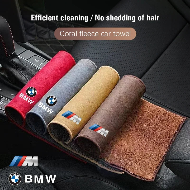 Microfiber Towel Car Cleaning Care Accessories For BMW E46 E90 E60 F30 F10 E39 E36 F20 G30 G20 E87 E92 E91 E30 F11 F31 X1 X2 X3