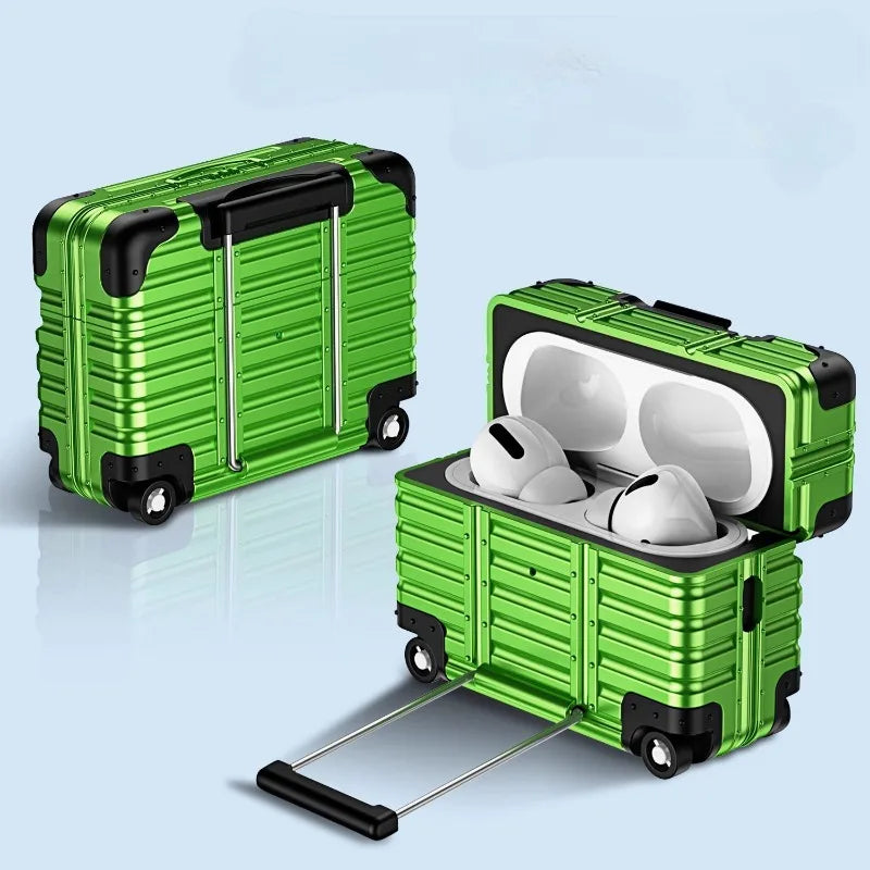 Individual Suitcase for Airpods 4 3 2 Pro Trendy Luggage Protective Case for Airpods1/2/pro2 Drop-proof Headphone Case ﻿  ﻿