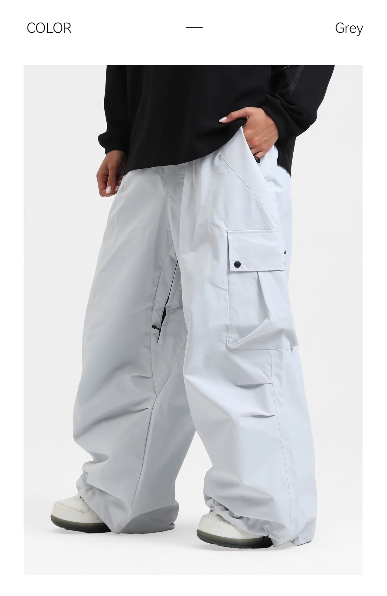 2025 GSOU SNOW New Winter Outdoor Loose Waist Ski Pants For Women  Men Waterproof And Warm  Professional Snowboard Ski Pants