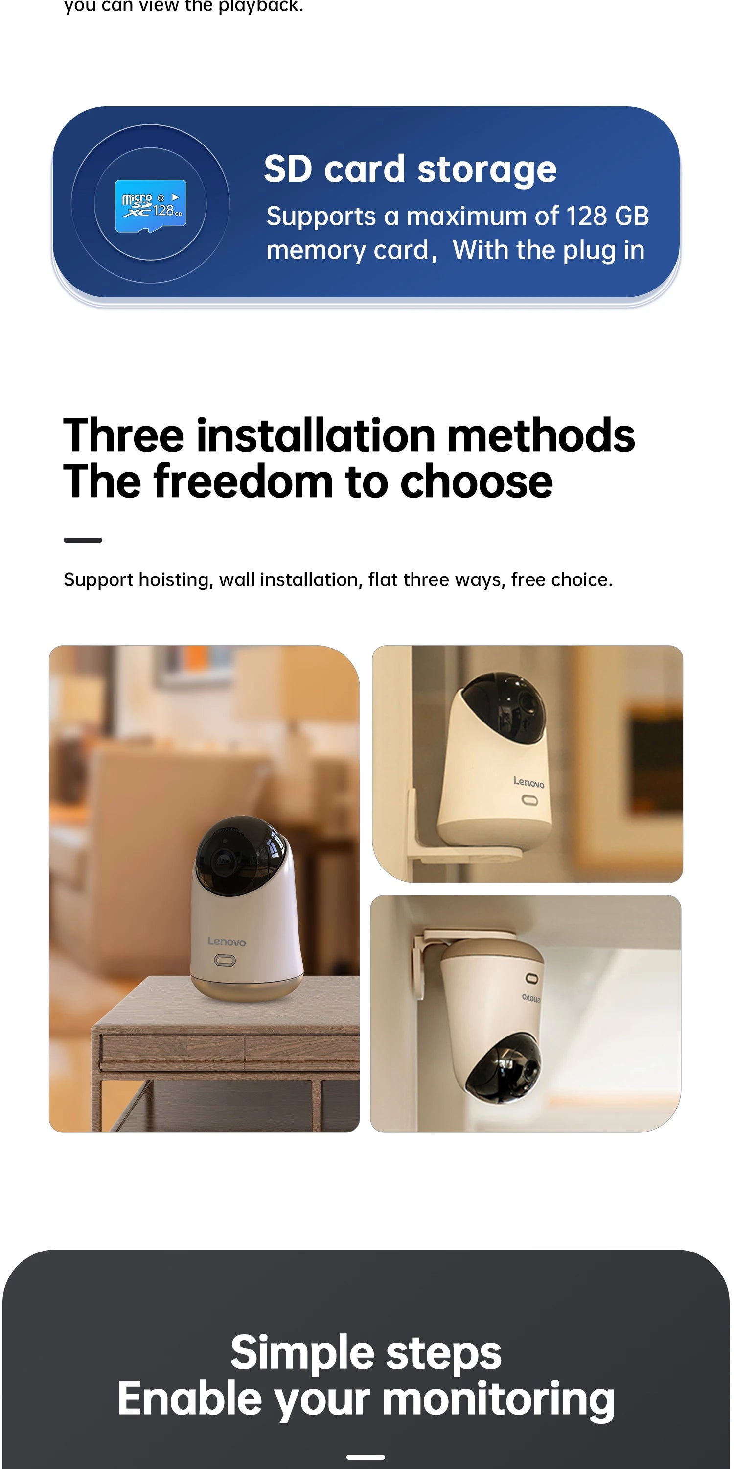 Lenovo 5MP WiFi Camera Smart Home Indoor IP Camera Full Color Night Auto Tracking Security CCTV Surveillance Baby Monitor