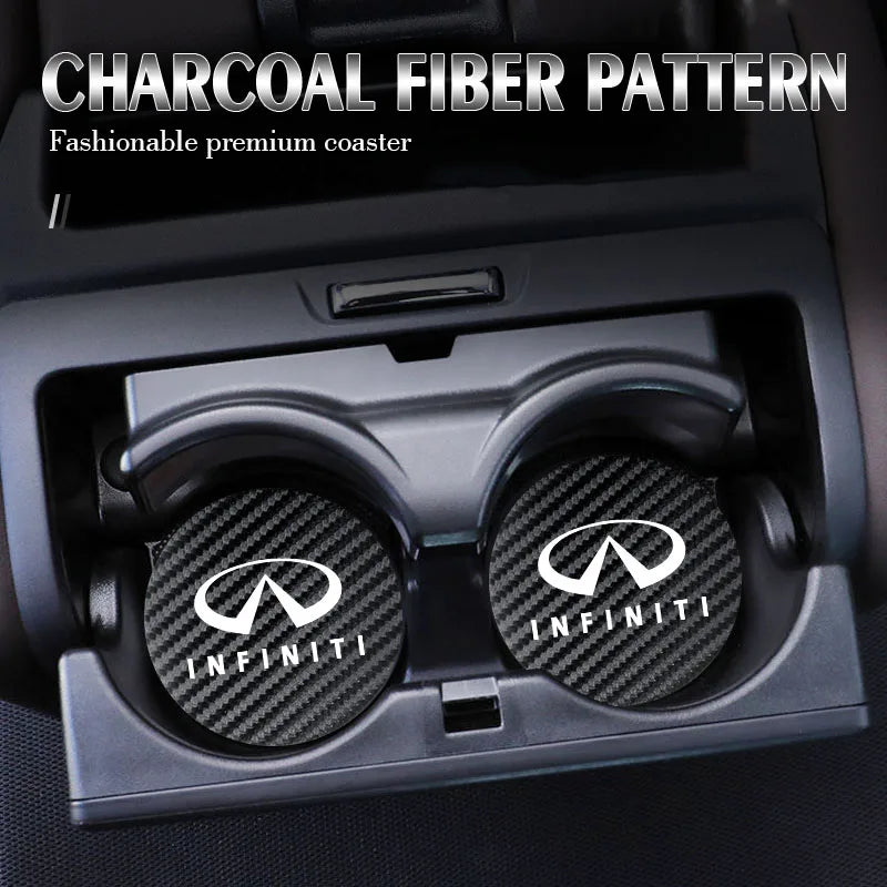 Car Cup Holder Coaster Car cup storage mat Accessories for Infiniti Q50 G37 FX30 FX35 Q60 QX50 M37 ESQ JX35 QX70 Q30 FX50