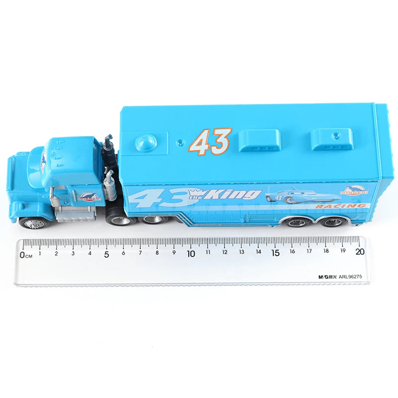 Disney Cars Figures Mack Truck Lightning McQueen Racing 1:55 Die Cast Model Children Mini Vehicle Toys Collection Birthday Gifts