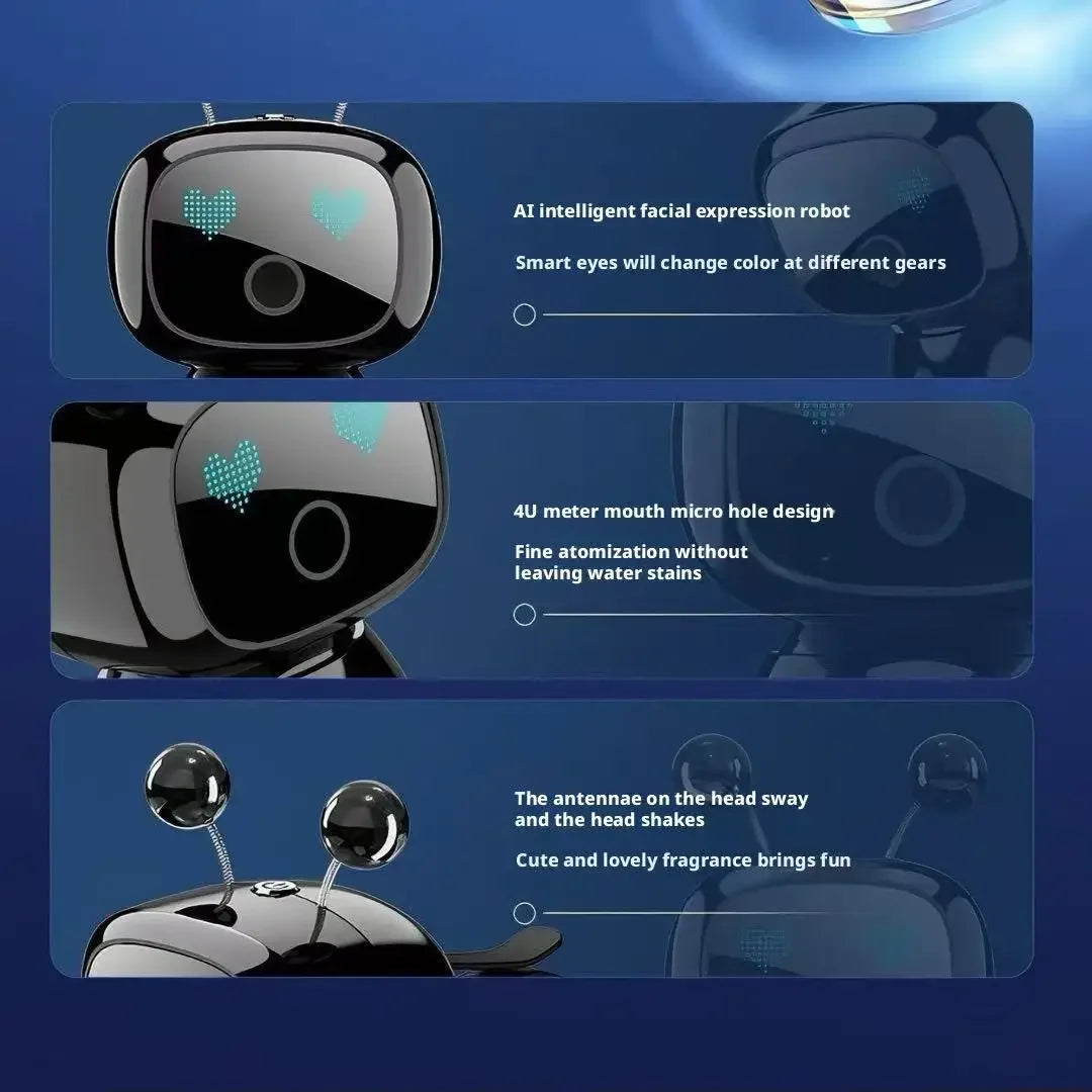 Smart Robot Car Air Vent Perfume Clip Auto On/Off with Car Start New Spring Summer Style Long Lasting Fragrance Odor Eliminator