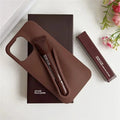 Hot Sale Lipstick Ribbon Toast Gift Set Soft Phone Case For iPhone 16E 16 15 14 13 12 11 Pro Max Plus With Box Lip Gloss Cover