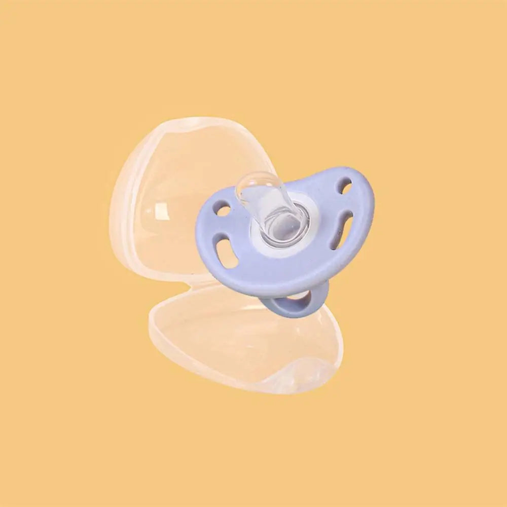 Comfort Newborn Bite Supplies Baby Gift Round Head Soother Nipples With Storage Box Cartoon Baby Pacifier Infant Sleep Nipple