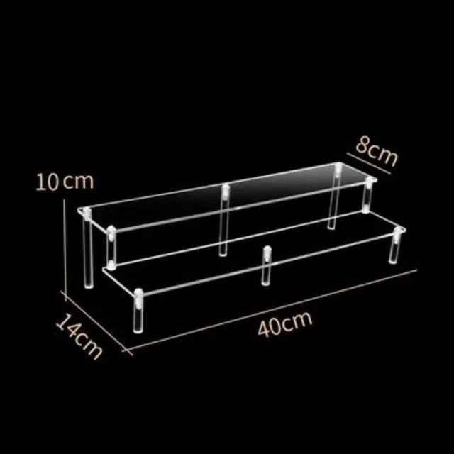 1-5 Tier Acrylic Display Stand Clear Display Riser Rack for Cupcake Perfume Doll Décor Organizer Amiibo Funko POP Figures DC05