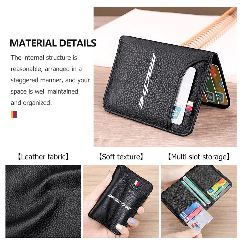 For Mustang PU Leather Man Women Travel Passport Holder Credit Card Holder Case Wallet Shelby GT GT500 GT350 Convertible Mach-E