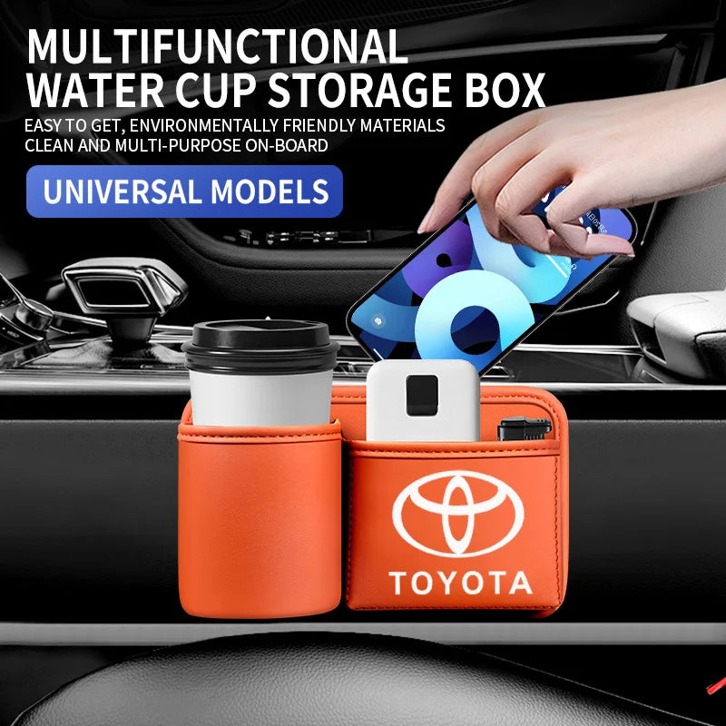 Toyota car seat back storage box multifunctional creative car water cup holder seat rear door storage box car supplies