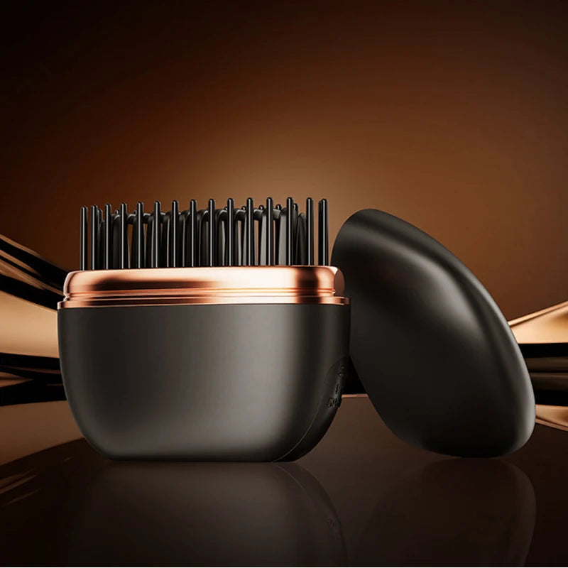 Mini hair straightener wireless USB charging portable multi-functional hair care hair styling comb straightener smooth hair