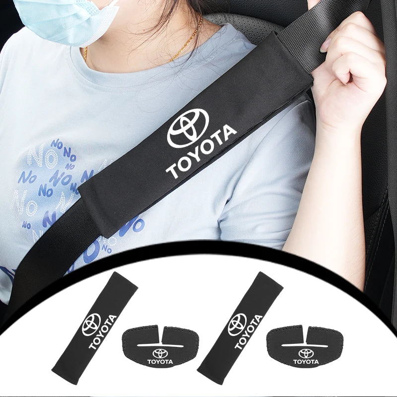 Car Seat Belt Protector Cover Safety Belt Shoulder Pad Accessories For Toyota Crown GR Corolla YARIS L Auris C-HR Hilux Vios Rav