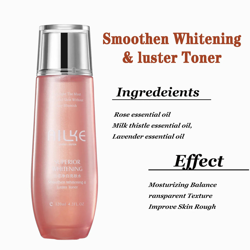 AILKE Rose Facial Brightening Toner, Moisturize, Deeply Cleaning, Remove Impurities, Stains, Unclogs Pores, With Vitamin C