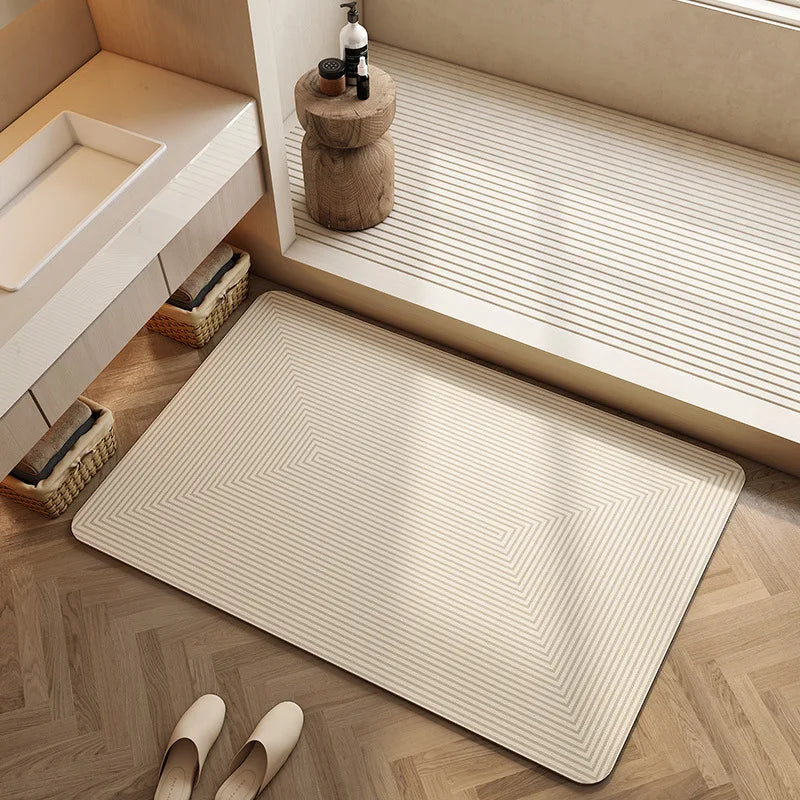 Super Absorbent Bathroom Mat Non-slip Bath Rug Quick Dry PVC Bathroom Rugs Floor Mat