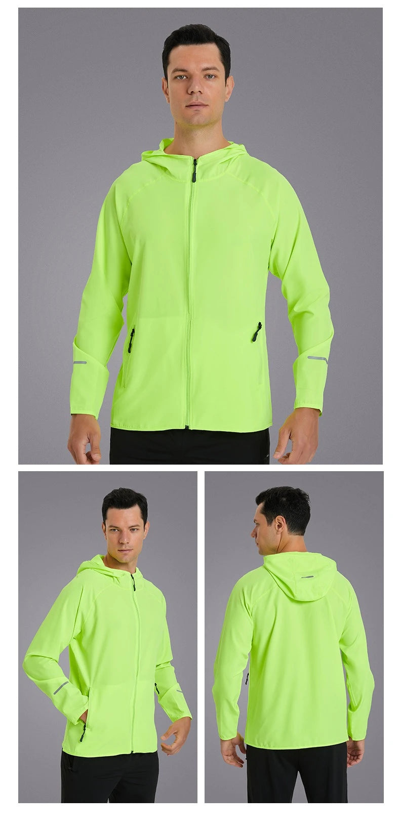2026 Autumn Long-Sleeve Hoodie Quick-Dry Outdoor Windproof Jacket Four-Way Stretch Running Coat