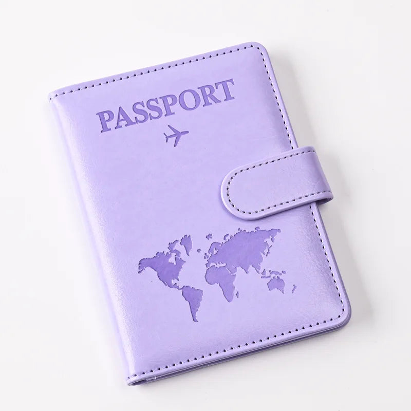 Passport Covers Women Men Letter Print Passport Holder Flight Ticket Clips ID Bank Credit Card Holder Passport Travel Organizer