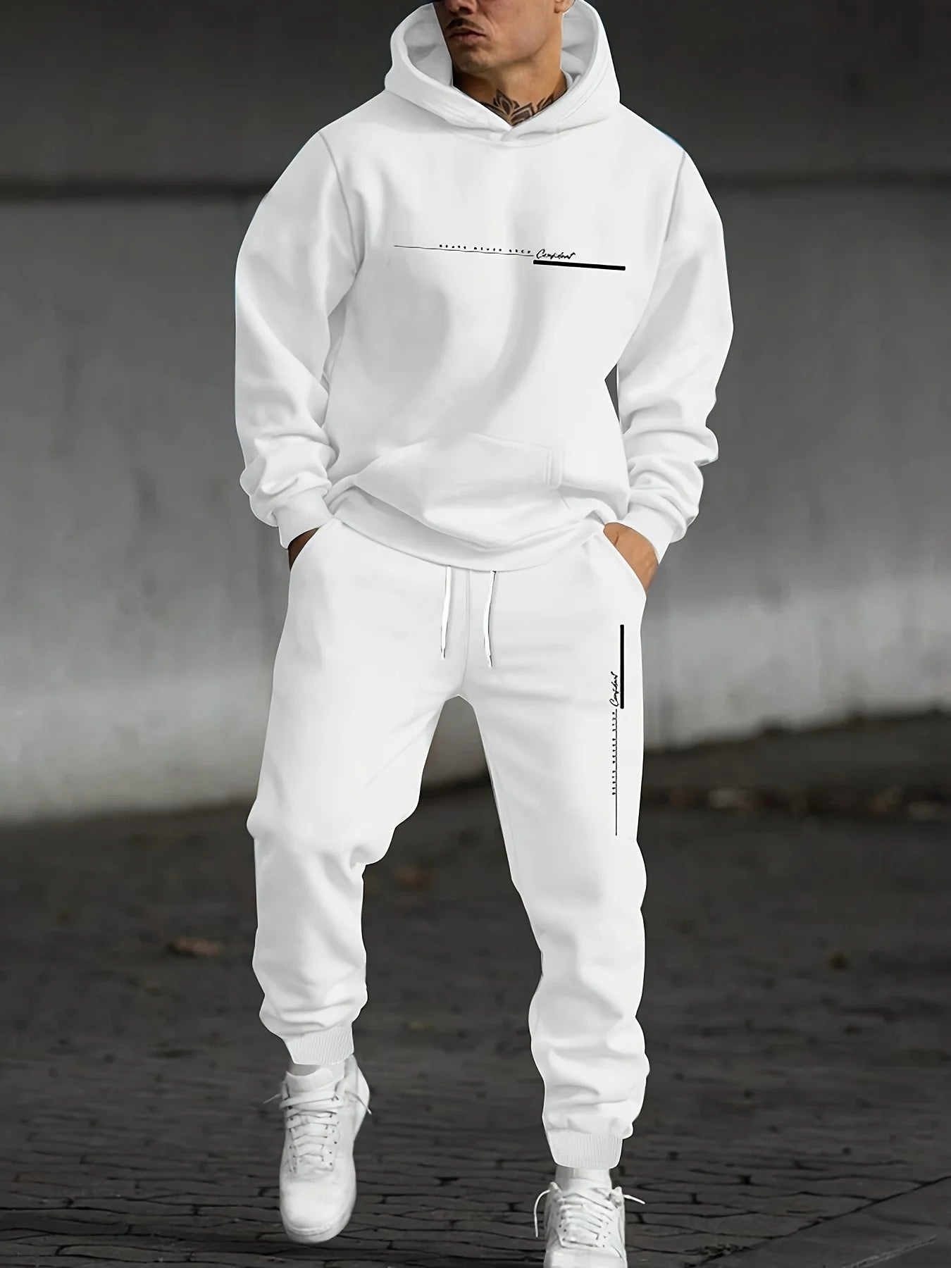 2025 Men's Fall Printed Hoodie and Jogger Set - Perfect for School Start Season men clothes tracksuit mens clothes funny suit