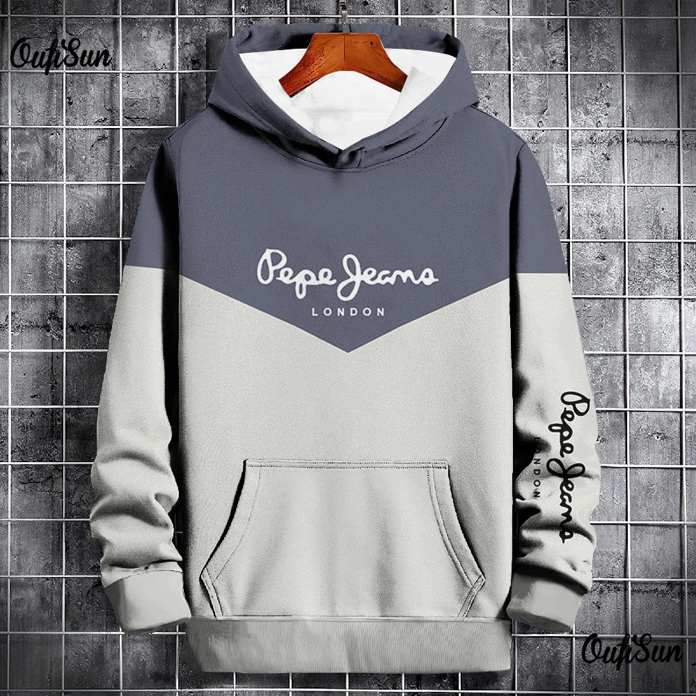 Autumn and Winter Casual Men's Hoodies Funny Splice 3D Print Sweatshirts Outdoor Sports Pullover Fashion Trend y2k Clothes Tops