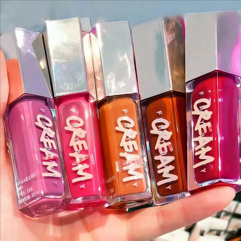Fenty Beauty Lip Gloss Lipstick Water Gloss Highlight Mirror Lasting FUSSY HEAT RIRI Sparkling Charming Lady Lip Care Cosmetics