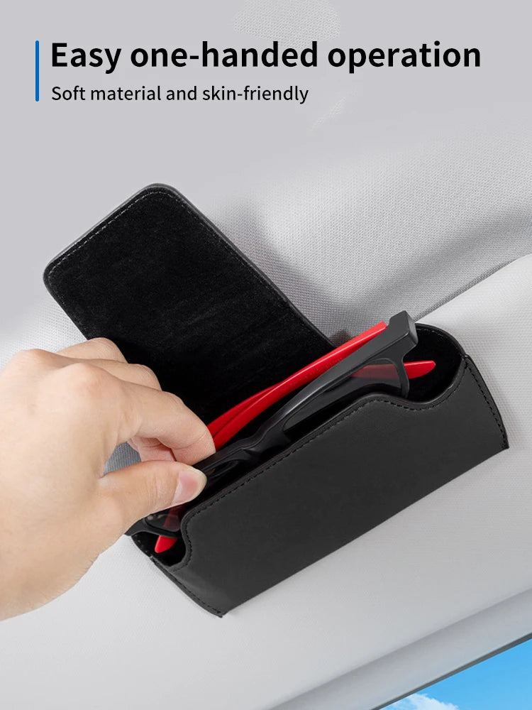 Car Glasses Box  Sunglasses Holder Case Sun Visor For Toyota Corolla 2020 Yaris Aygo GT86 AE110 Prius RAV4 CHR Camry Auris