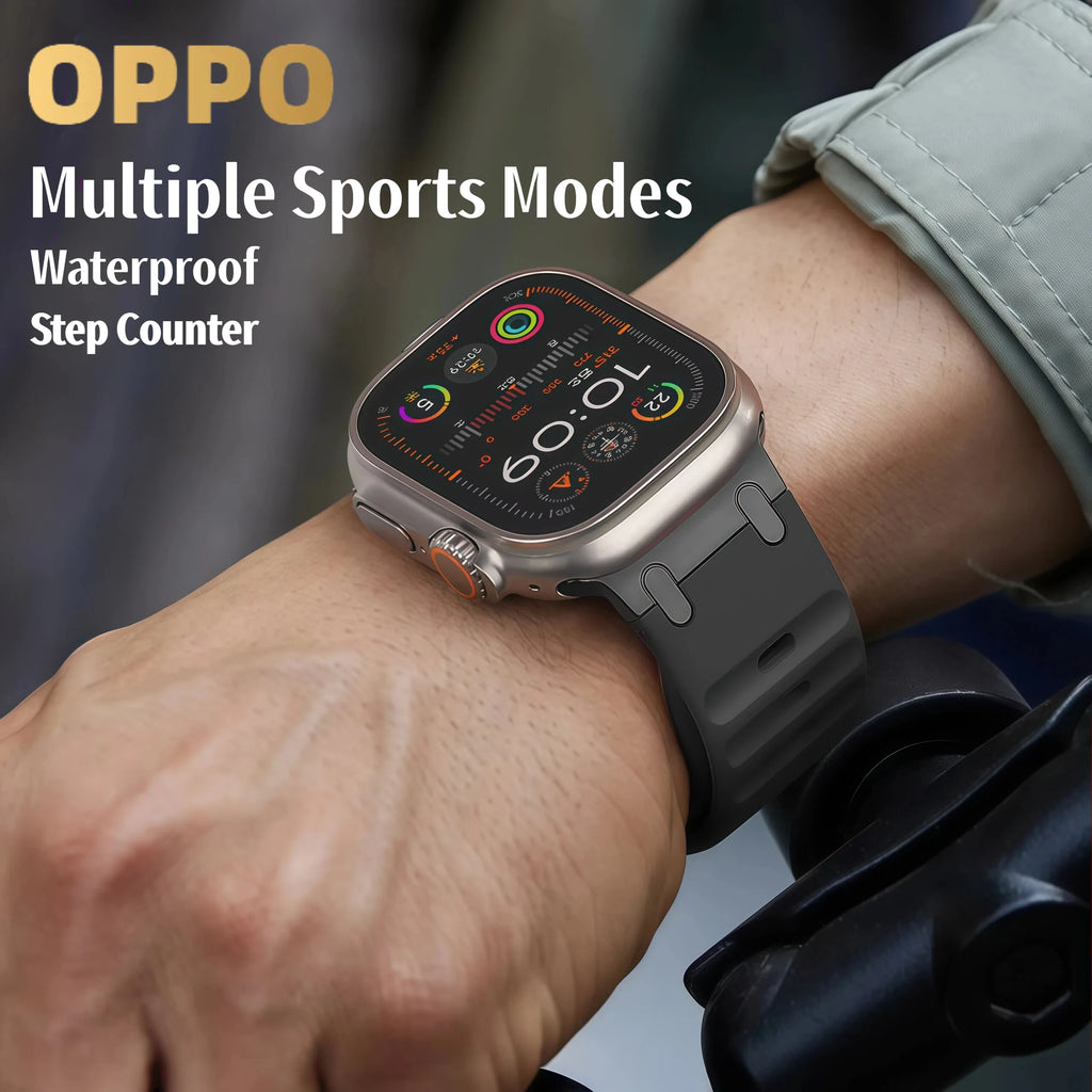 OPPO T900 Ultra Smart Watch Men 49mm Series 9 AMOLED Screen NFC Compass Waterproof For Apple Watch IWO Ultra 9 Wholesale NEW