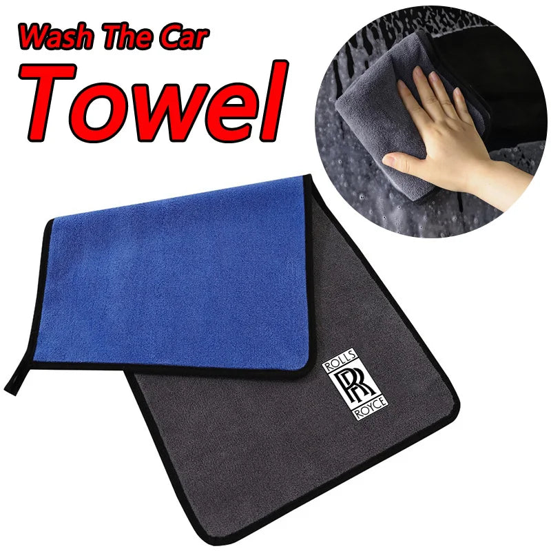 Microfiber Towel Car Wash Thickened Soft Detailing Cleaning Cloth for Rolls-Royce Cullinan Phantom Ghost Wraith Dawn Accessories