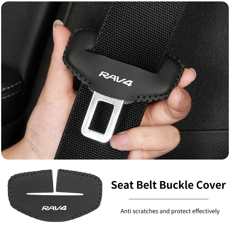 Car Seat Shoulder Pad Cover Seat Belt Buckle Protector Auto Accessories For Toyota Harrier TRD Prado RAV4 Auris CHR Corolla Camr