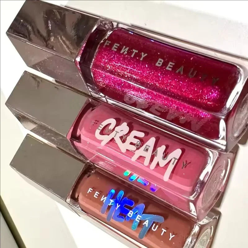 Fenty Beauty Lip Gloss Lipstick Water Gloss Highlight Mirror Lasting FUSSY HEAT RIRI Sparkling Charming Lady Lip Care Cosmetics