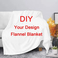 Custom Blanket with Photo,Personalized Flannel Blanket for Adults Children Birthday Christmas Father Mother Valentine's Day Gift