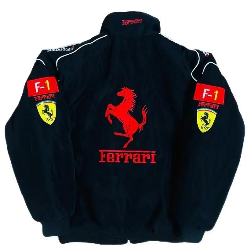 High-Quality F1 Racing Embroidered Jacket Locomotive Riding Jacket Couple Coat For Ferrari F430 488 Stradale Roma F8 Spider SF90
