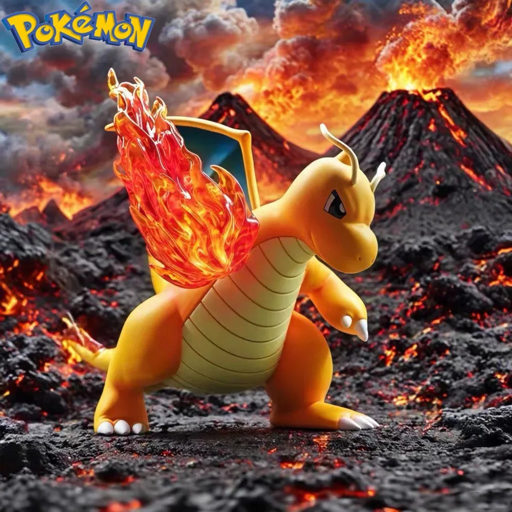 10cm/3.93in Anime Pokemon Figure  Fire Punch Dragonite Figures Pokemon Action Figure Pvc Collection Model Toys Gifts